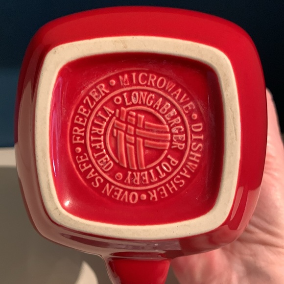 Longaberger Square Tomato Red Coffee Mug - Picture 6 of 6
